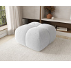 Čalouněný puf Covio, bílý buklé Royal 01 85x52