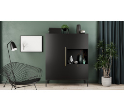 Vitrína LANZZI 120, Černý Mat