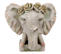 Hlava slona - dekorace z magnesia, obal na květiny