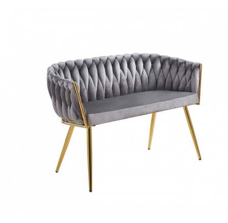 Pohovka SF2-FXJG G, Šedá/Zlatá