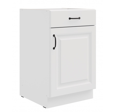 Dolní skřínka STELLO - 50 D 1F 1S BB, Bílá/Bílá