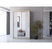 Šatní skříň se zrcadlem NOEMI 01, Dub Sonoma/Bílá