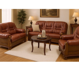 Kožená sedací souprava Royal 3f+2+1 rozkládací S42/D9