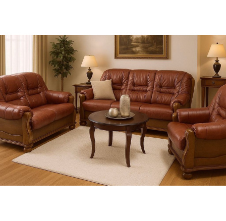 Kožená sedací souprava Royal 3f+2+1 rozkládací S42/D9