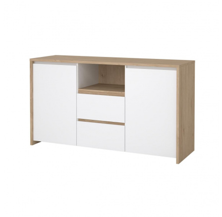 Komoda Nerea 318, jackson hickory/bílý lesk