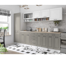 Kuchyňská linka Brigita 300/300 bílá/kámen MAT