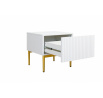 Sada nočních stolků Nicole, bílý mat / zlaté nohy