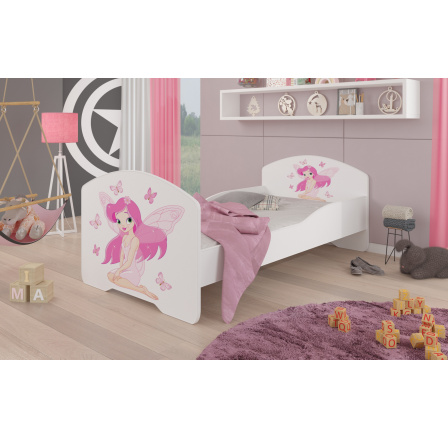 Postel s matrací PEPE GIRL WITH WINGS 160x80 Bílá