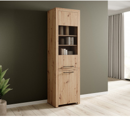 Vysoká vitrína JANEZ Artisan+Černá