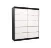 Šatní skříň s posuvnými dveřmi SPECTRA 180 Černá+Bílá