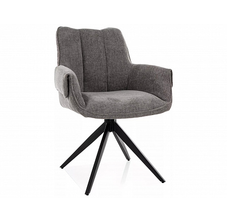 ŽIDLE GIO ČERNÝ RÁM/ ŠEDÉ ČALOUNĚNÍ.252