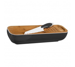 Sada 3v1 deska, nádoba s nápisem a šedý nůž