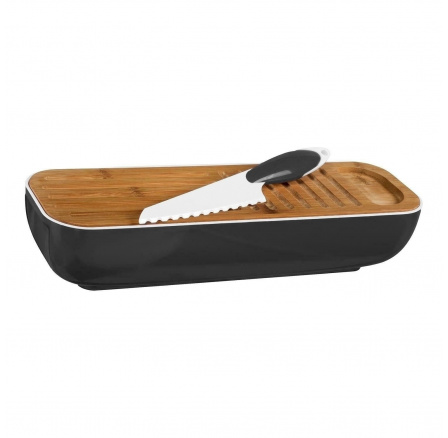 Sada 3v1 deska, nádoba s nápisem a šedý nůž