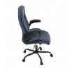 Kancelářské křeslo, houpací mechanismus, modrá ekokůže, KA-Y344 BLUE
