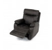 Polohovací křeslo, elektrické zabudované ovládání, hnědá, látka vintage, TV-4094 COF3