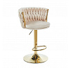 Barová židle H4-FX, béžová / zlatá - skladem 1 kus
