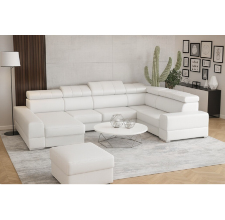 Rohová sedací souprava ROYAL MAX II průměr 230x375x185 přírodní kůže - pravá, přírodní kůže - volitelná barva