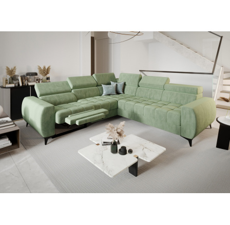 Rohová sedací souprava PORTO II , relax 255X258 cm - levá, béžová