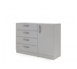 Komoda BRAGA BRK2 Šedá s kovovými madly