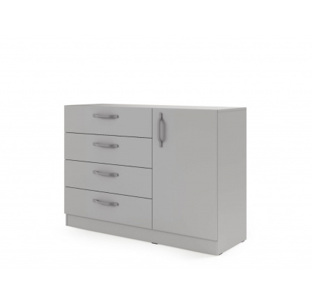 Komoda BRAGA BRK2 Šedá s kovovými madly