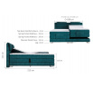 Postel - Boxspring - Wave, 180x200 cm, SOLAR 61