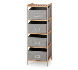 Regál REG10, přírodní/šedá