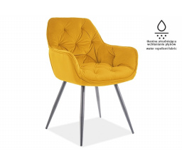 Jídelní židle CHERRY MATT žlutý Velvet 48