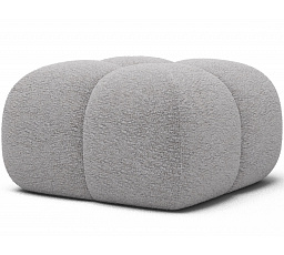 Čalouněný puf Covio, šedý ženyl Kendell 03 85x52