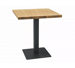 Jídelní stůl PURO, přírodní dýha, dub/černý