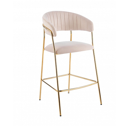 Barová židle H3-FX, béžová / zlatá