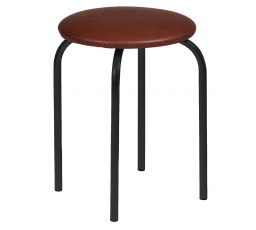 Stolička tmavě hnědá - černý rám Chico 2