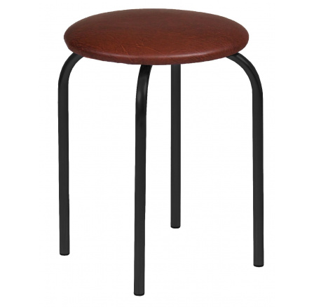 Stolička tmavě hnědá - černý rám Chico 2