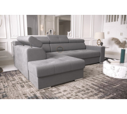 Rohová sedací souprava s funkcí spaní MARGO I 260×185 - šedá , levá