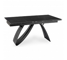 Stůl DEVON Keramický Rozkládací 160-220 cm Černý Mramor/Černý