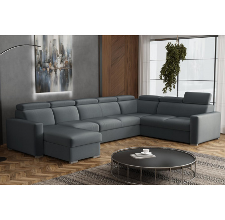 Sedací souprava Petrit U1 levá Paros tmavě šedá