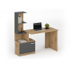 Psací stůl MISO, Grafitový/Dub Artisan