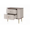 Sada nočních stolků Vesper, kašmír / ořech / zlaté nohy