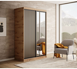 Posuvná skříň Delia 120 Artisan+Černá