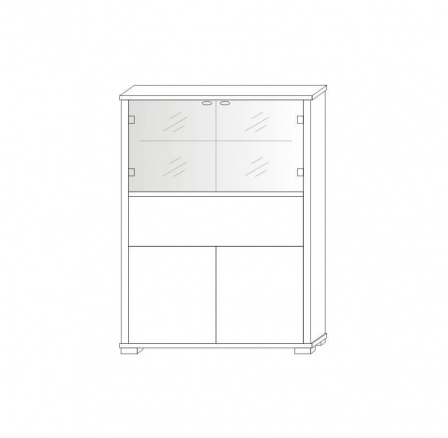 Vitrína 1S 2DSZ 2DPE KACPER