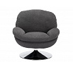 Otočné křeslo BRIGITTE BREGO, Šedá 18/Chrom