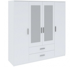 Šatní skříň TAMINA 4D2S, Bílá