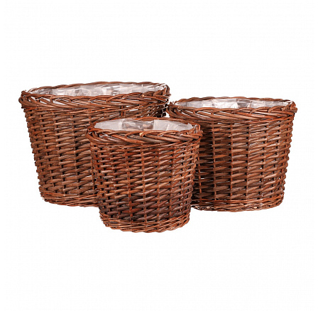 Obal na květiny - proutí, klasický, cena za sadu 3 ks