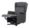 Polohovací křeslo, elektrické kabelové ovládání, šedá, látka, TV-1190 GREY2
