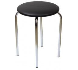 Taburet CHICO 2, Černá ekokůže