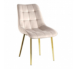 Židle velvet béžová / zlaté nohy J262-1