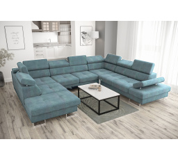 Rohová sedací souprava GALAXY MAX I s funkcí spaní 225x350x280 modrá MY74 - Rychlé doručení