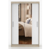 Šatní skříň se zrcadlem NOEMI 01, Dub Sonoma/Bílá