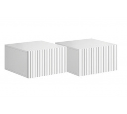 Sada 2 závěsných nočních stolků Nicole, bílá / bílá matná