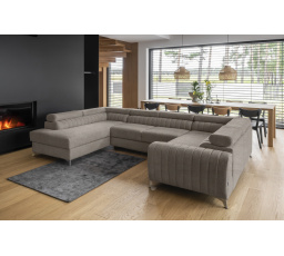 Rohová sedací souprava ve tvaru U LOUIS, Poco 7 levá