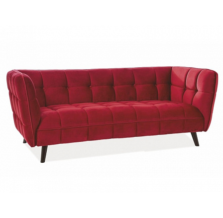 Pohovka CASTELLO 3 Velvet, bordó Bluvel 59/wenge
